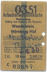 Fahrkarte mit Kathrin's Unterschrift