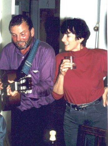 Bernhard mit Karin zu fortgechrittener Stunde