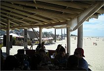 Wir suchten den Schatten eines Cafs