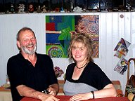 Bernhard und Angelika posieren fr die Gastgeber (Bild aufgenommen von Markus)