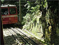 Hier sieht man die "Zhne" der Zahnradbahn