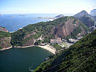 Von hier aus sieht man rechts bis zur Copa Cabana