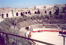 Rmische Arena von Nimes als Stierkampfarena